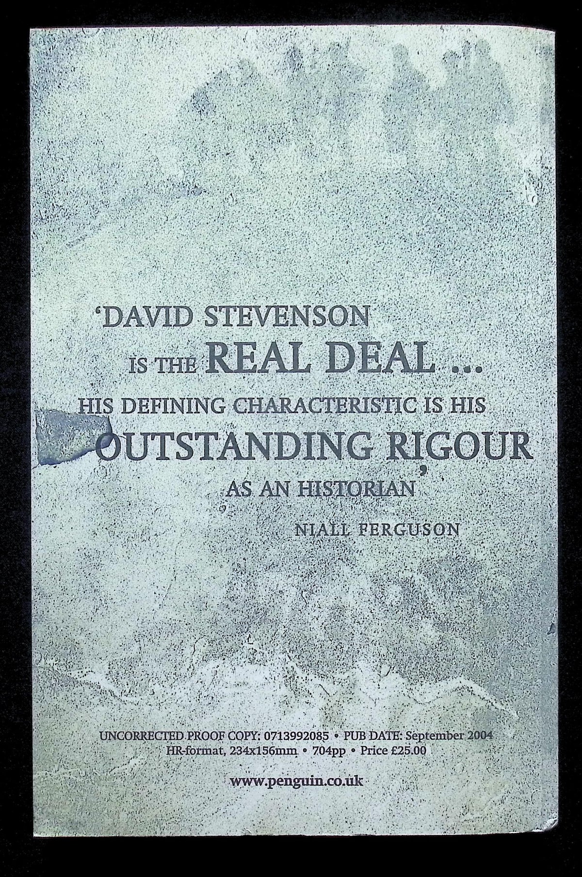 1914-1918 The History of The First World War by Stevenson: NEW 2004 Reviewers Copy SB