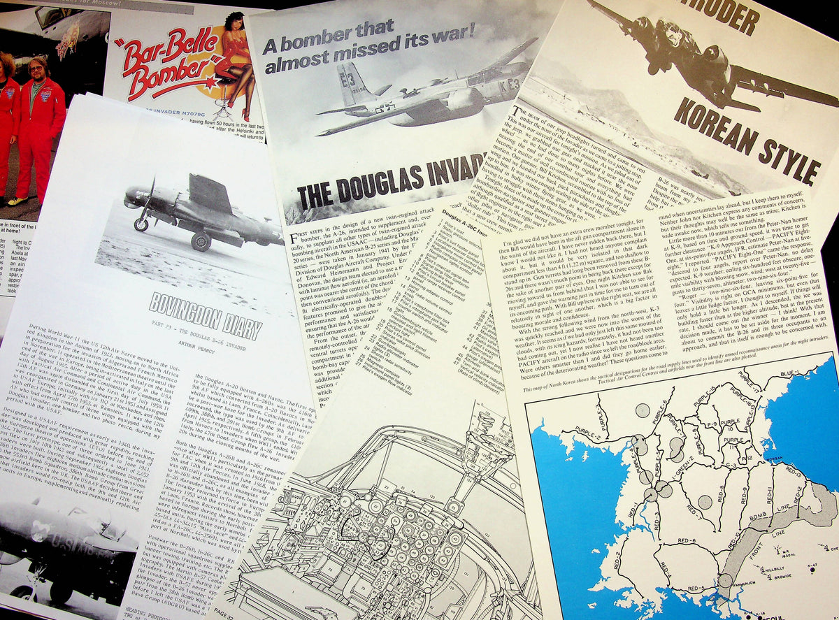 A-26 Invader in Action by Don Greer: 1980 1st Ed.Softcover c/w Press Cuttings & Inserts