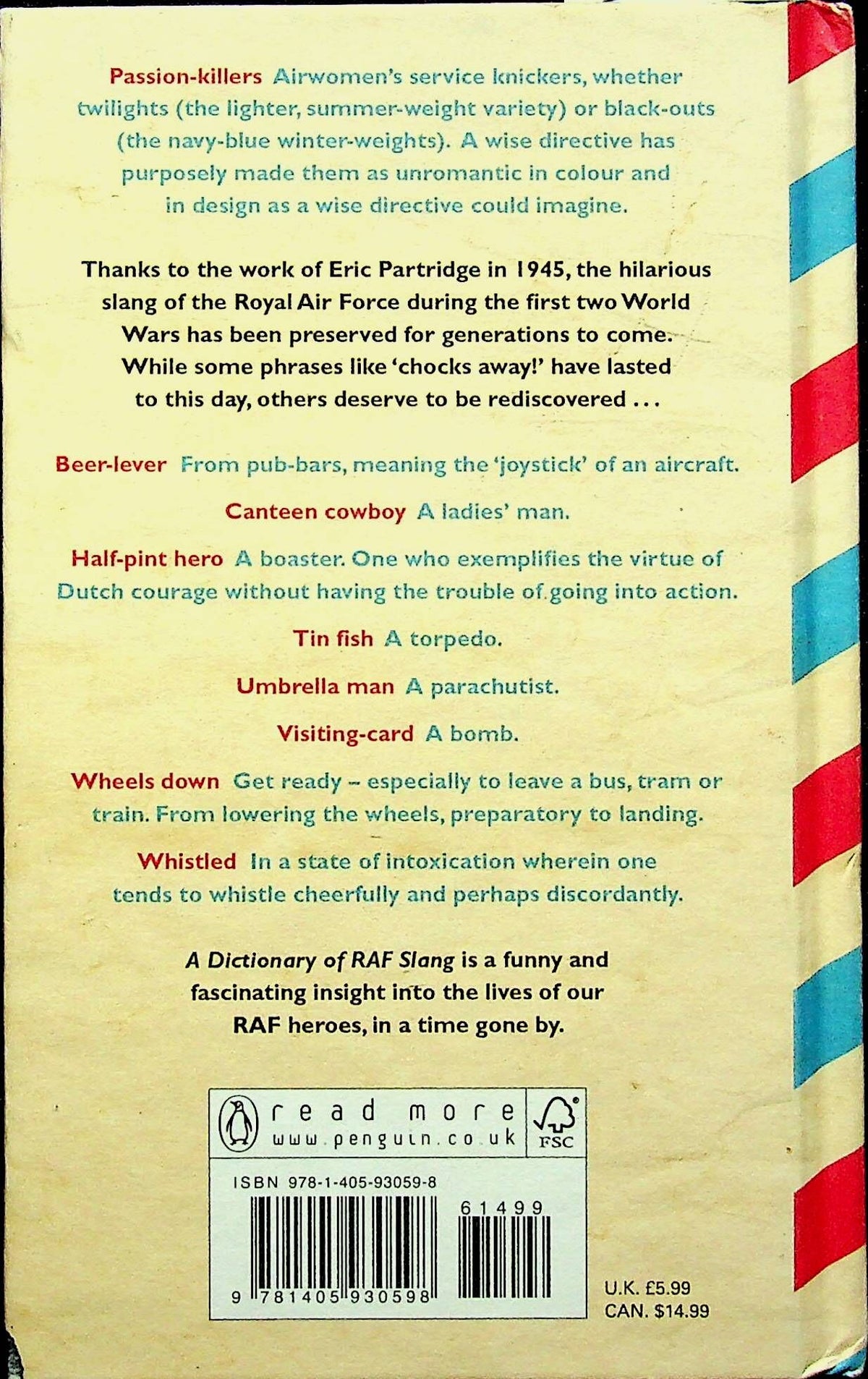 A Dictionary of RAF Slang by Eric Partridge: NEW 2016 Hardback
