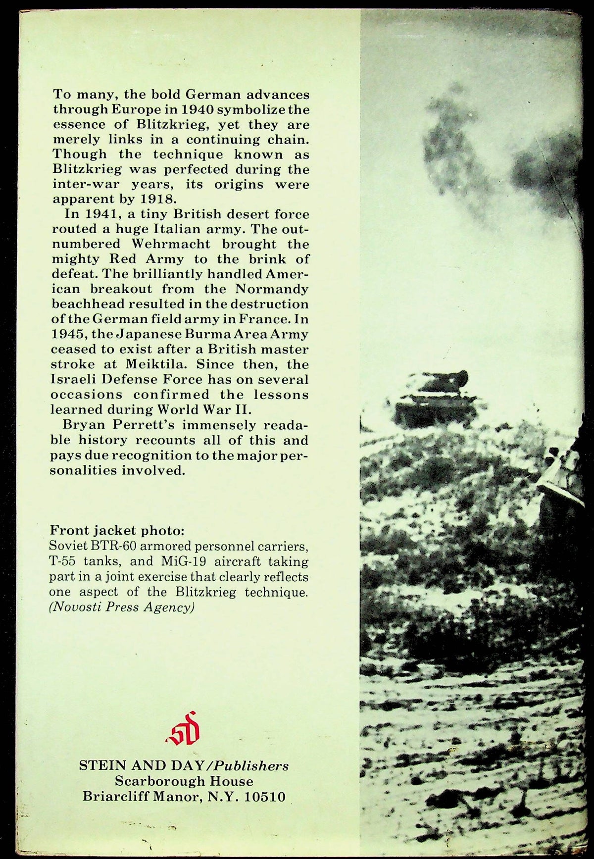 A History of Blitzkrieg by Bryan Perrett: 1983 US First Edition Hardback/ NEW
