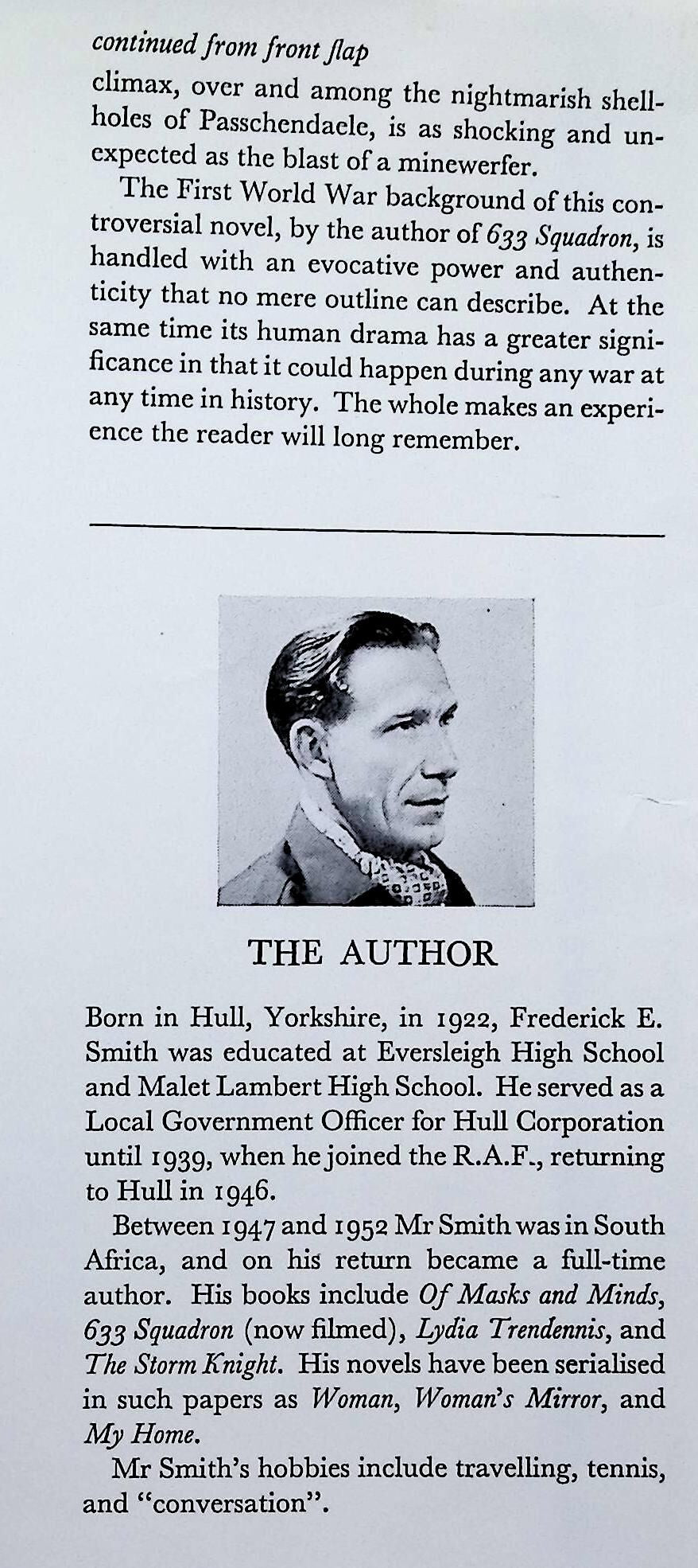 A Killing for the Hawks by Frederick E Smith: 1966 First Edition Hardback