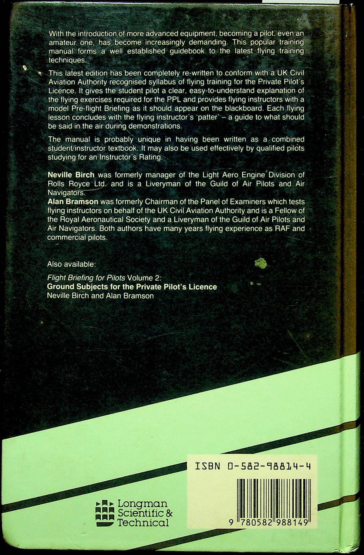 A Manual of Flying Training for the Private Pilot's Licence Vol. 1: 1986 Hardback