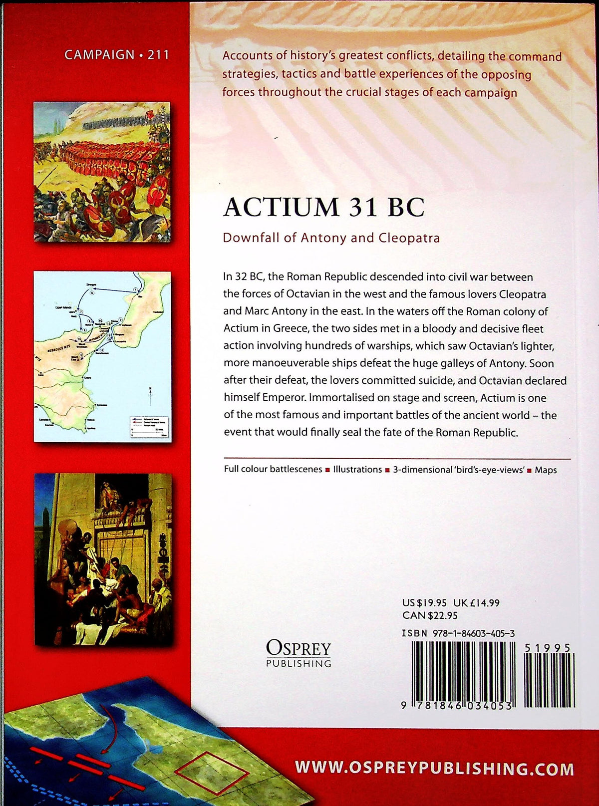 Actium 31 BC, downfall of Antony & Cleopatra by Si Sheppard: Osprey Campaign Series