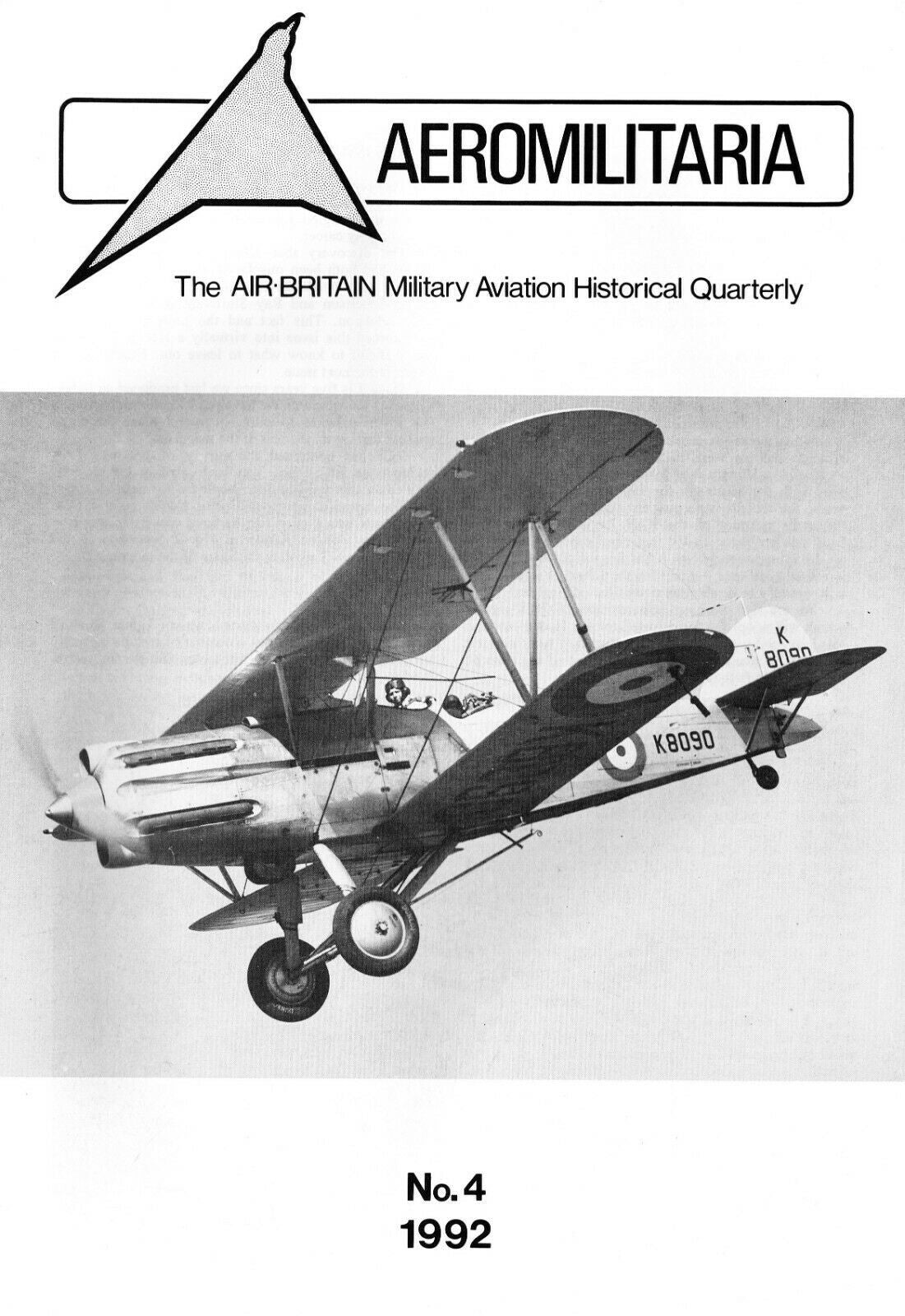 AEROMILITARIA 1992 #4 : HAWKER HECTOR FEATURE ARTICLE/ 24 PAGE DOWNLOAD