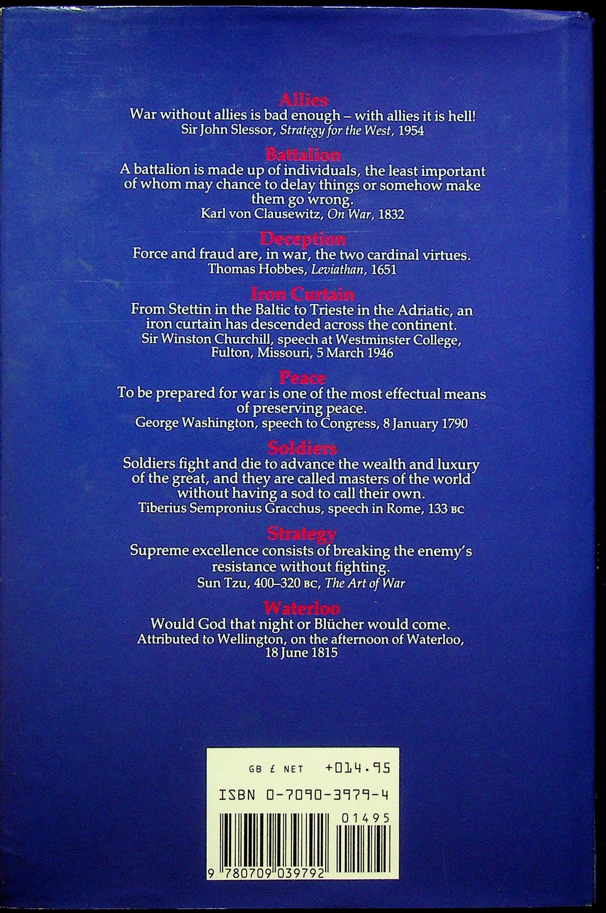 An Anthology of Military Quotations ed.M.Dewar: NEW 1990 1st Edition Hardback