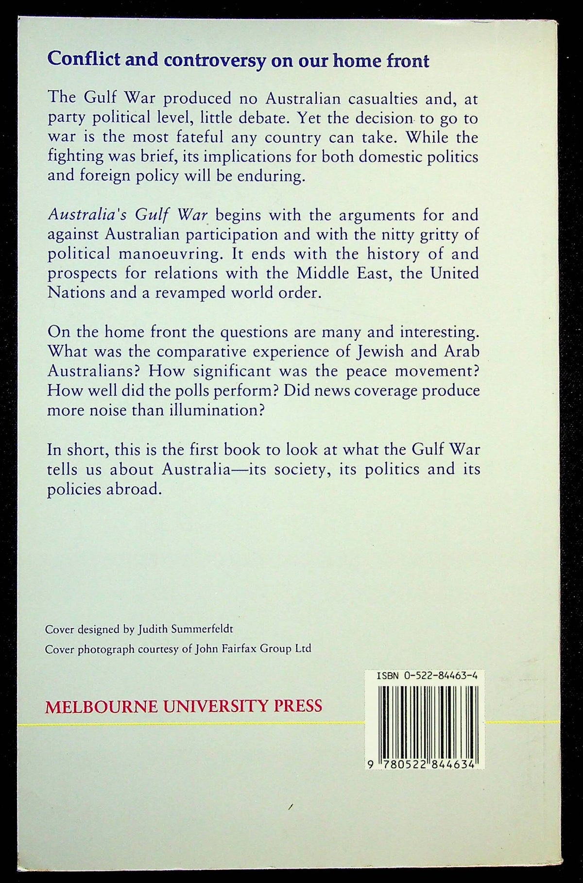 Australia's Gulf War ed. M.Goot & R.Tiffen: NEW 1992 1st Edition Paperback