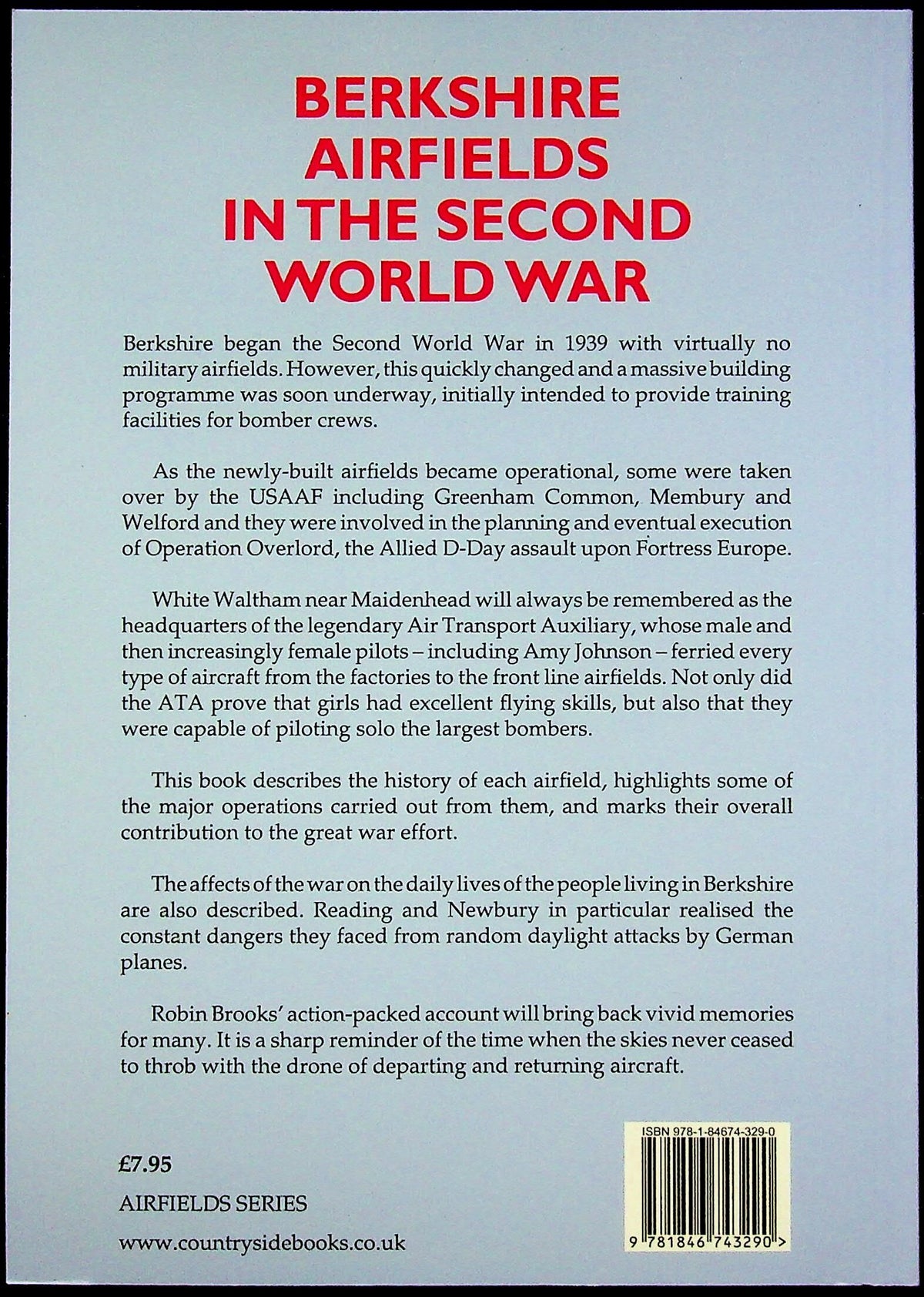 Berkshire Airfields in the Second World War by Robin J.Brooks: NEW 2014 1st Ed Softcover