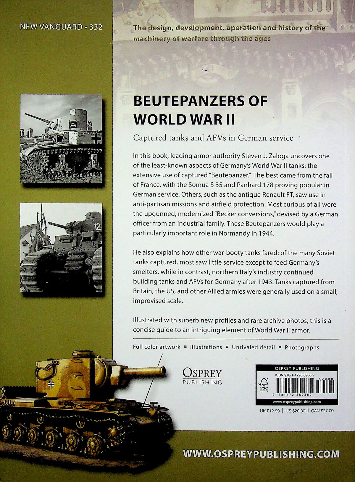 Beutepanzers of World War II: NEW Osprey New Vanguard