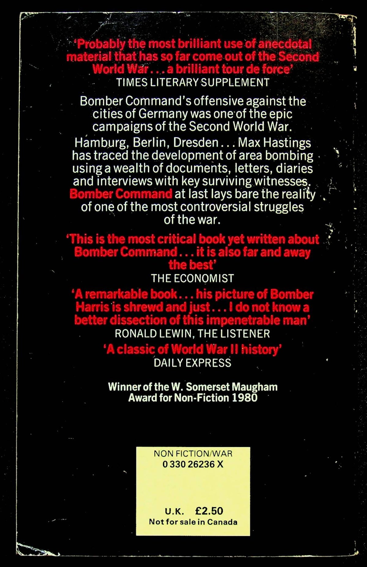 Bomber Command by Max Hastings