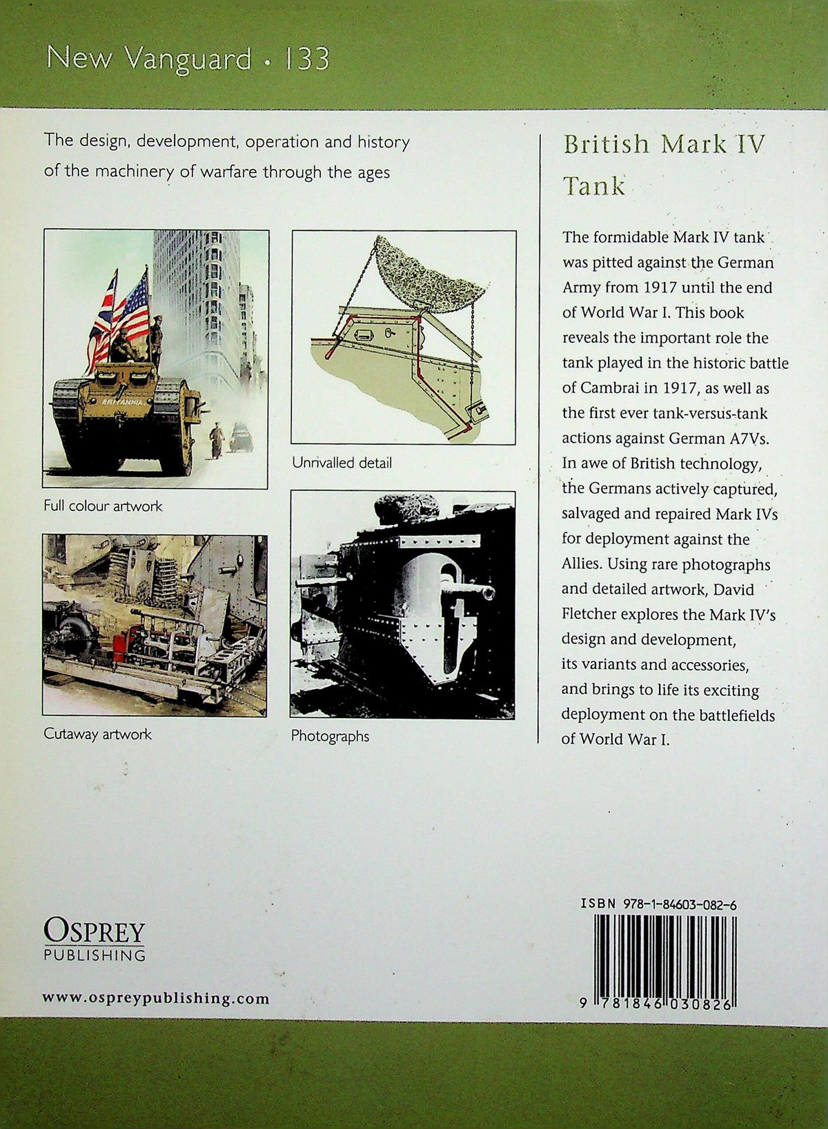 British Mark IV Tank by David Fletcher: NEW Osprey New Vanguard