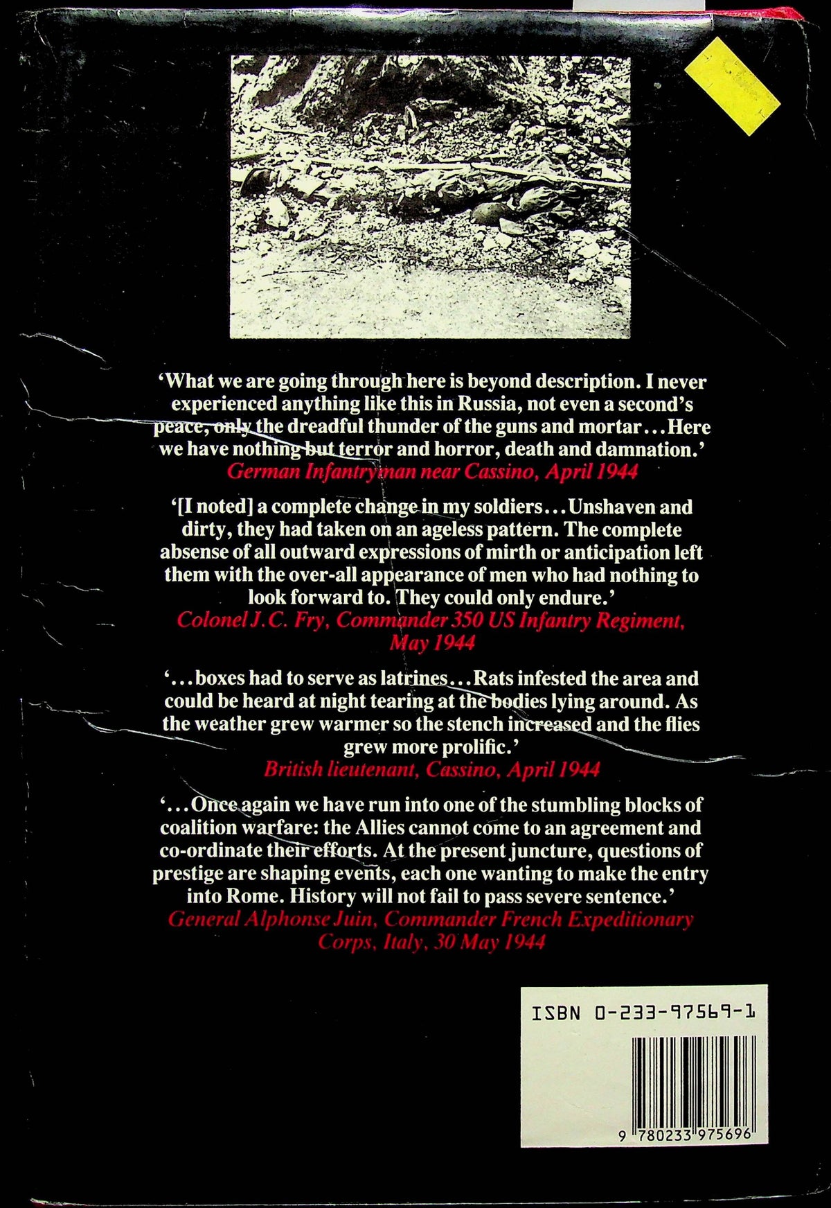 Cassino; The Hollow Victory by John Ellis: 1984 First Edition Hardback