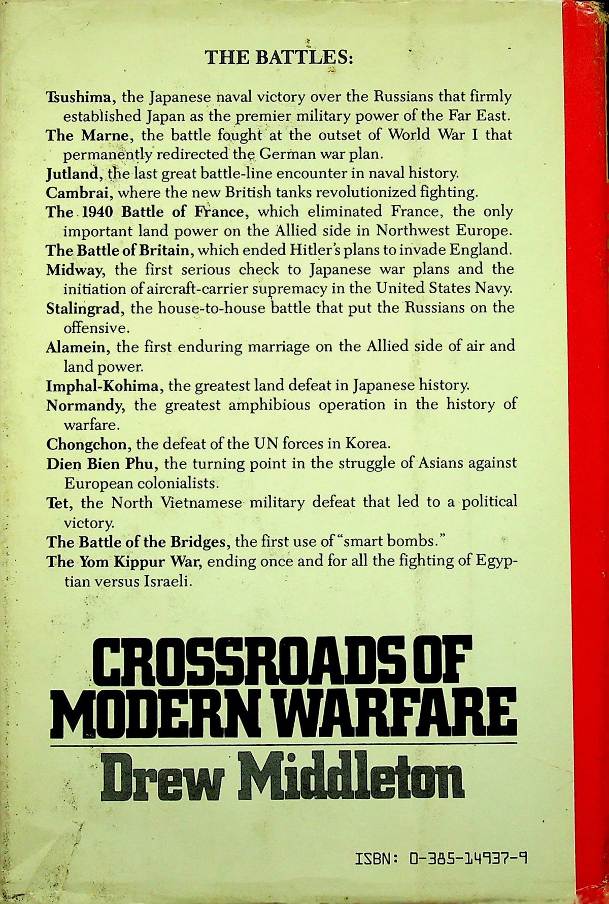 Crossroads of Modern Warfare by Drew Middleton: NEW 1983 1st Edition Hardcover