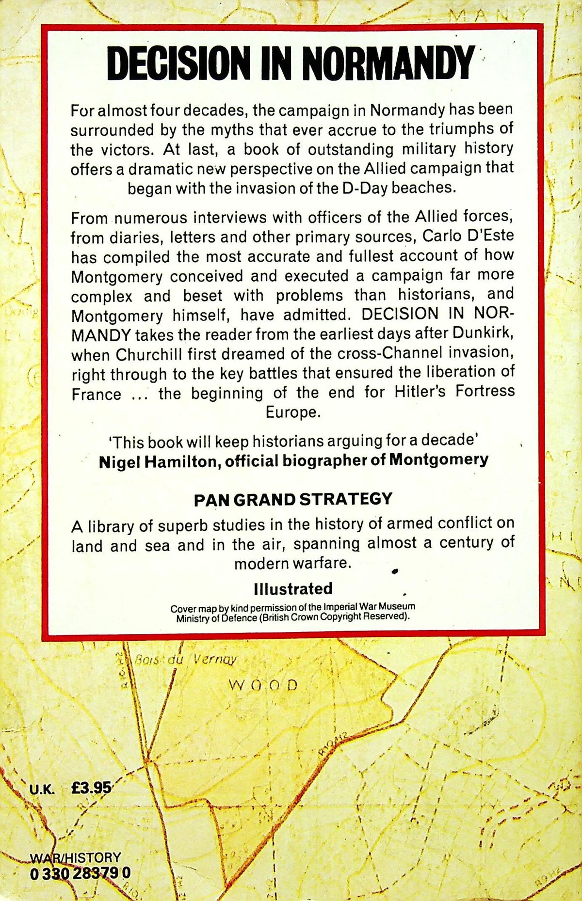 Decision in Normandy by Carli D'Este: 1984 1st Pan Paperback/ D-Day, Montgomery, Patton