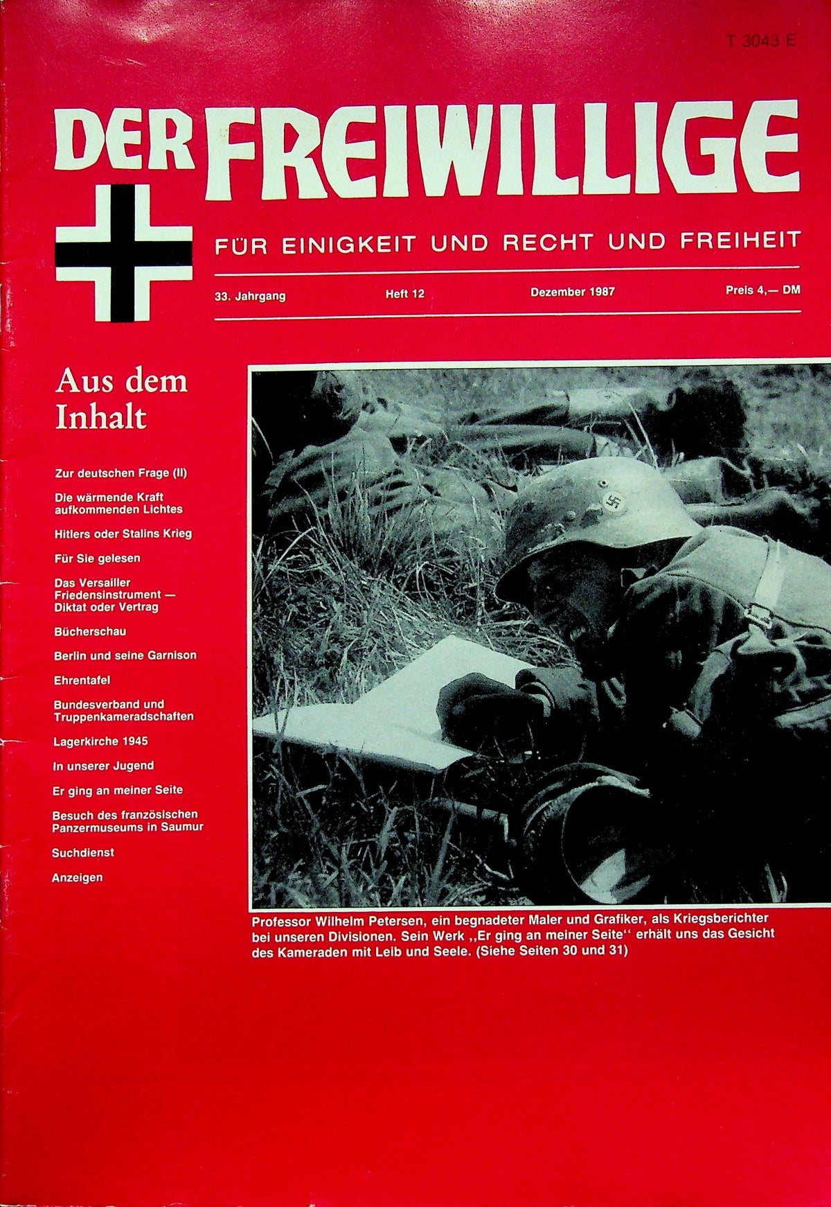 DER FREIWILLIGE, FUR EINIGKEIT UND RECHT UND FREIHEIT: ISSUE12, DECEMBER 1987