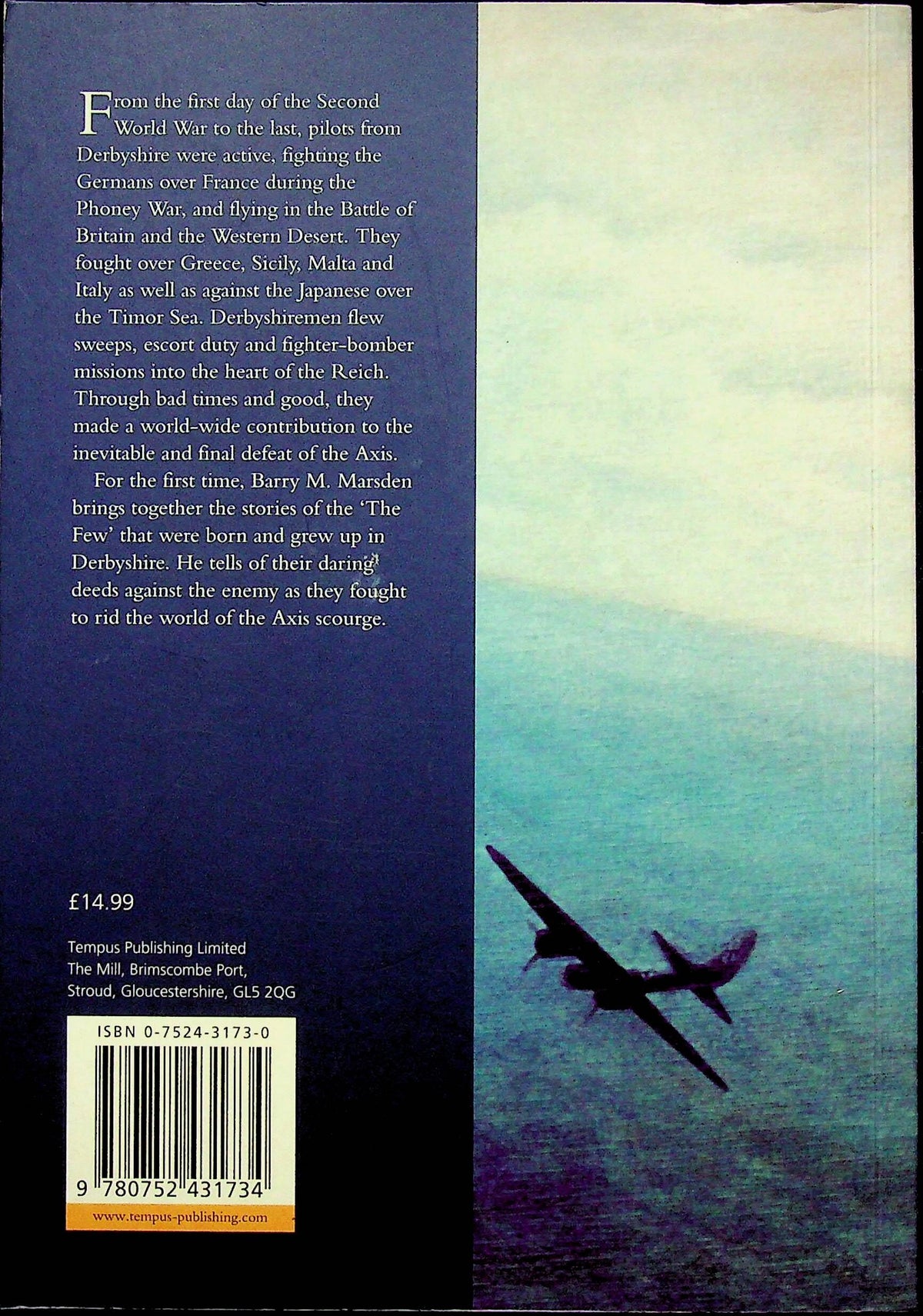 Derbyshire Fighter Aces of World War Two by Barry Marsden: NEW 2004 1st Ed Softcover back