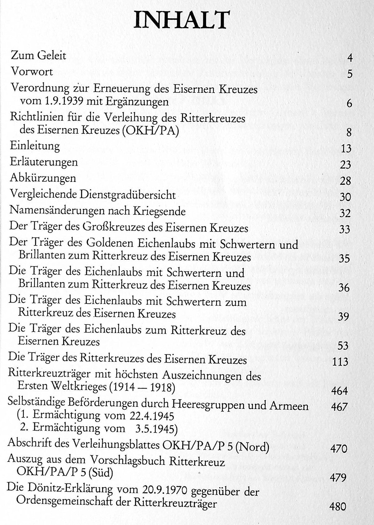Die Trager Des Ritterkreuzes Des Easernin Kreuzes 1939-45/ 1993 Hardcover