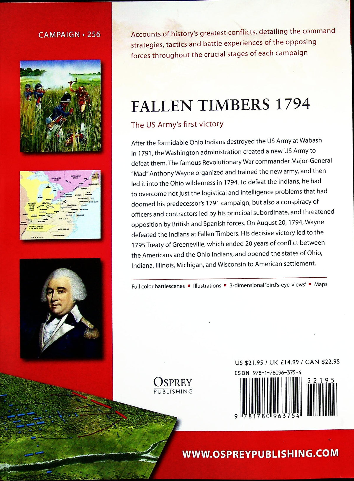 Fallen Timbers 1794, US Army's first victory by John F Winkler: Osprey Campaign Series