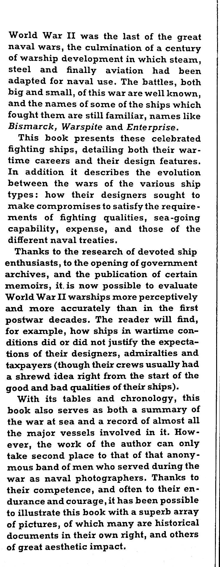 Fighting Ships of World War II: 1981 S&J Hardback
