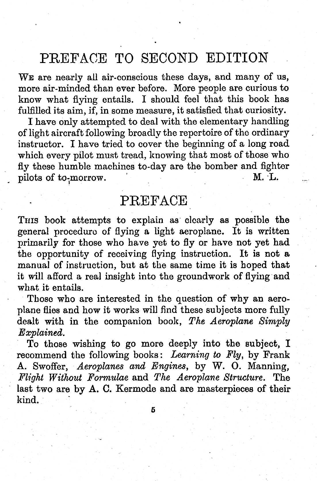 FLYING SIMPLY EXPLAINED: Malcom Logan 1941 paperback