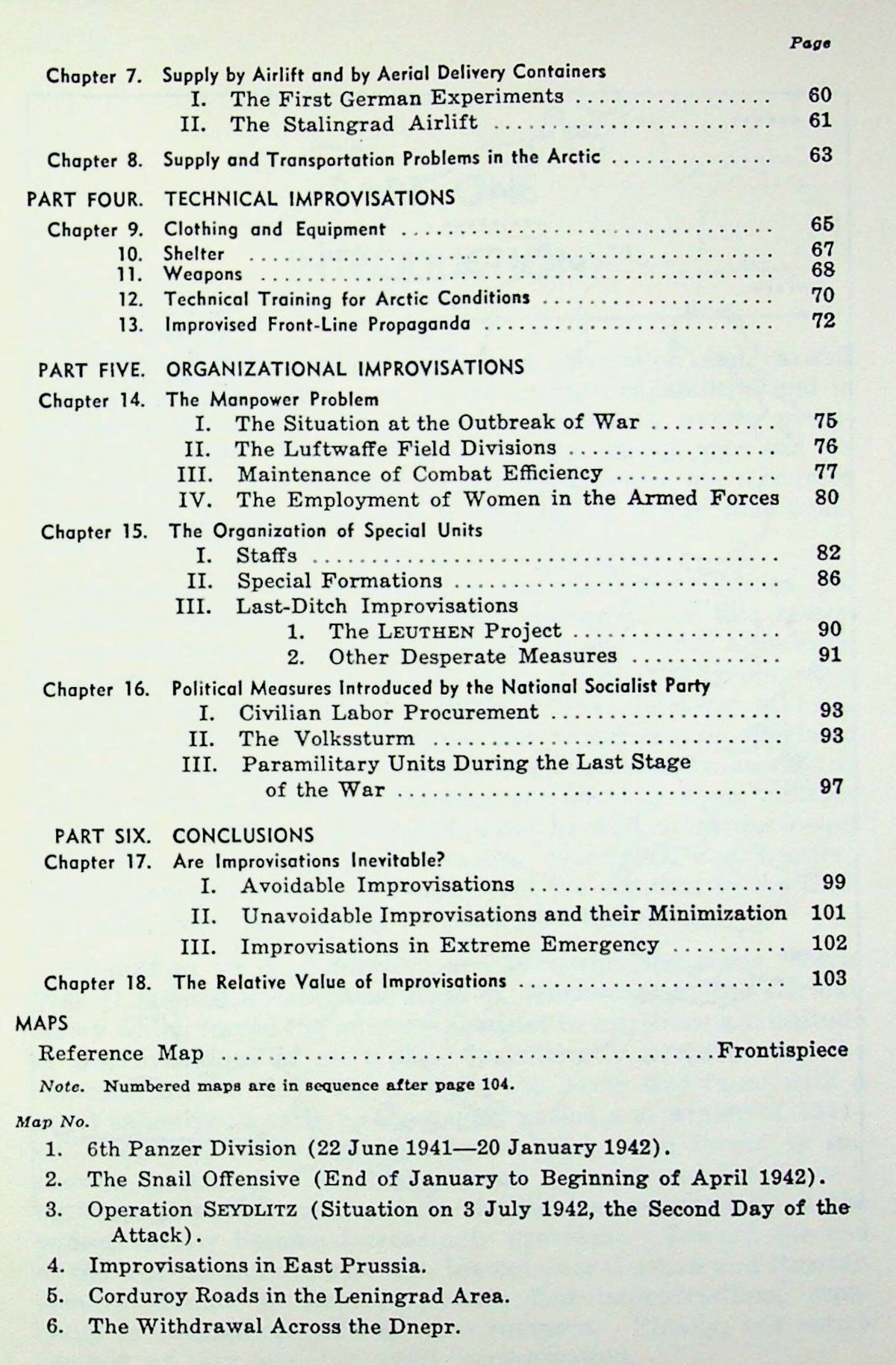 German Military Improvisations during the Russian Campaign: 1971 Translation from German