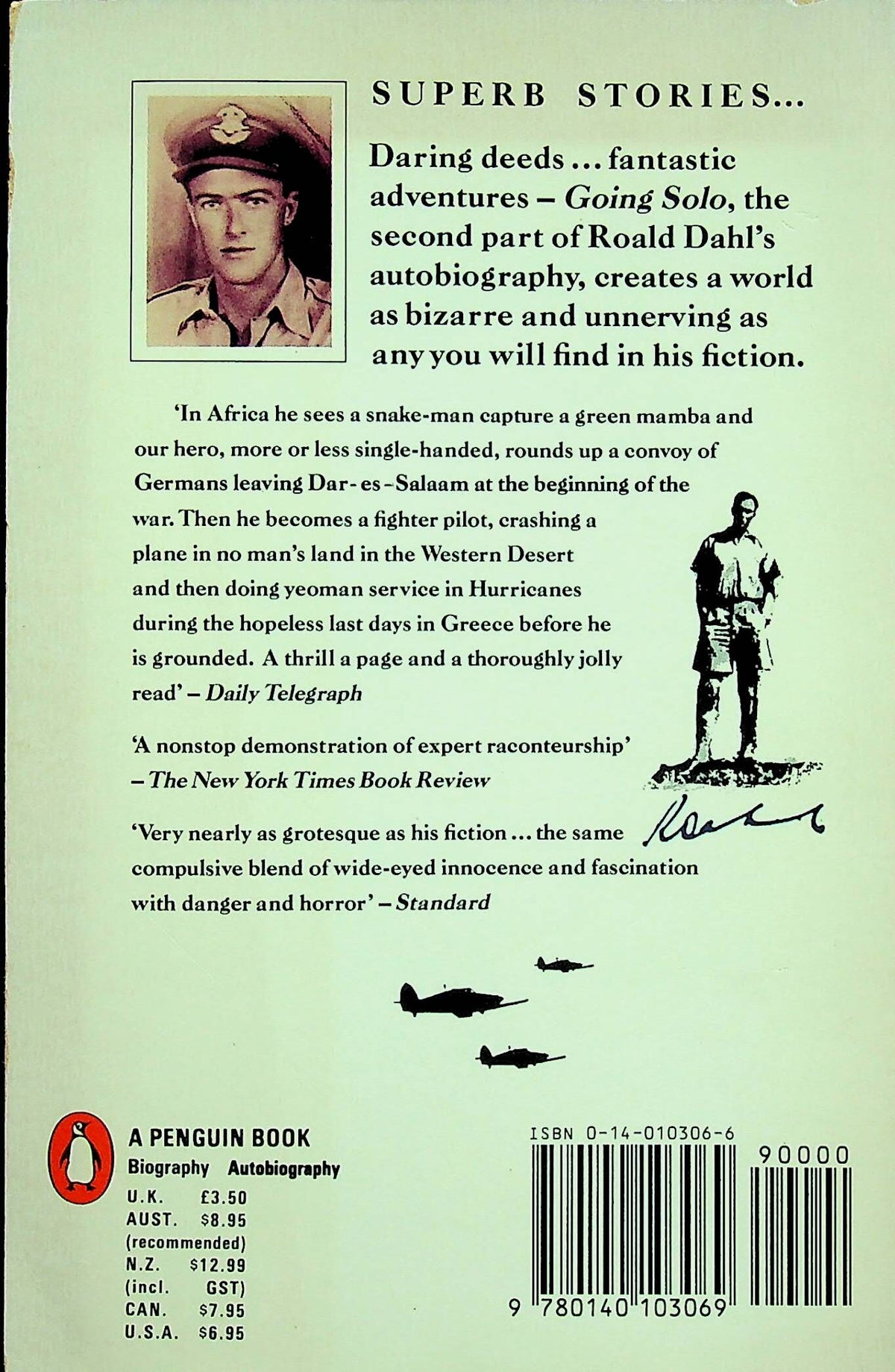 Going Solo by Roald Dahl: Autobiography Part 2