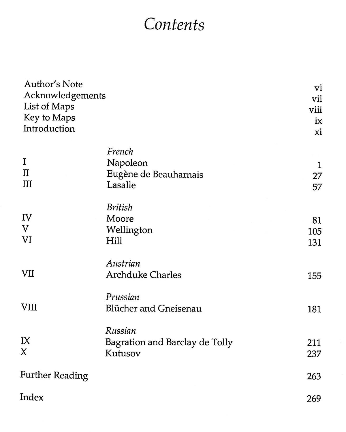 GREAT GENERALS OF THE NAPOLEONIC WARS AND THEIR BATTLES 1805-1815