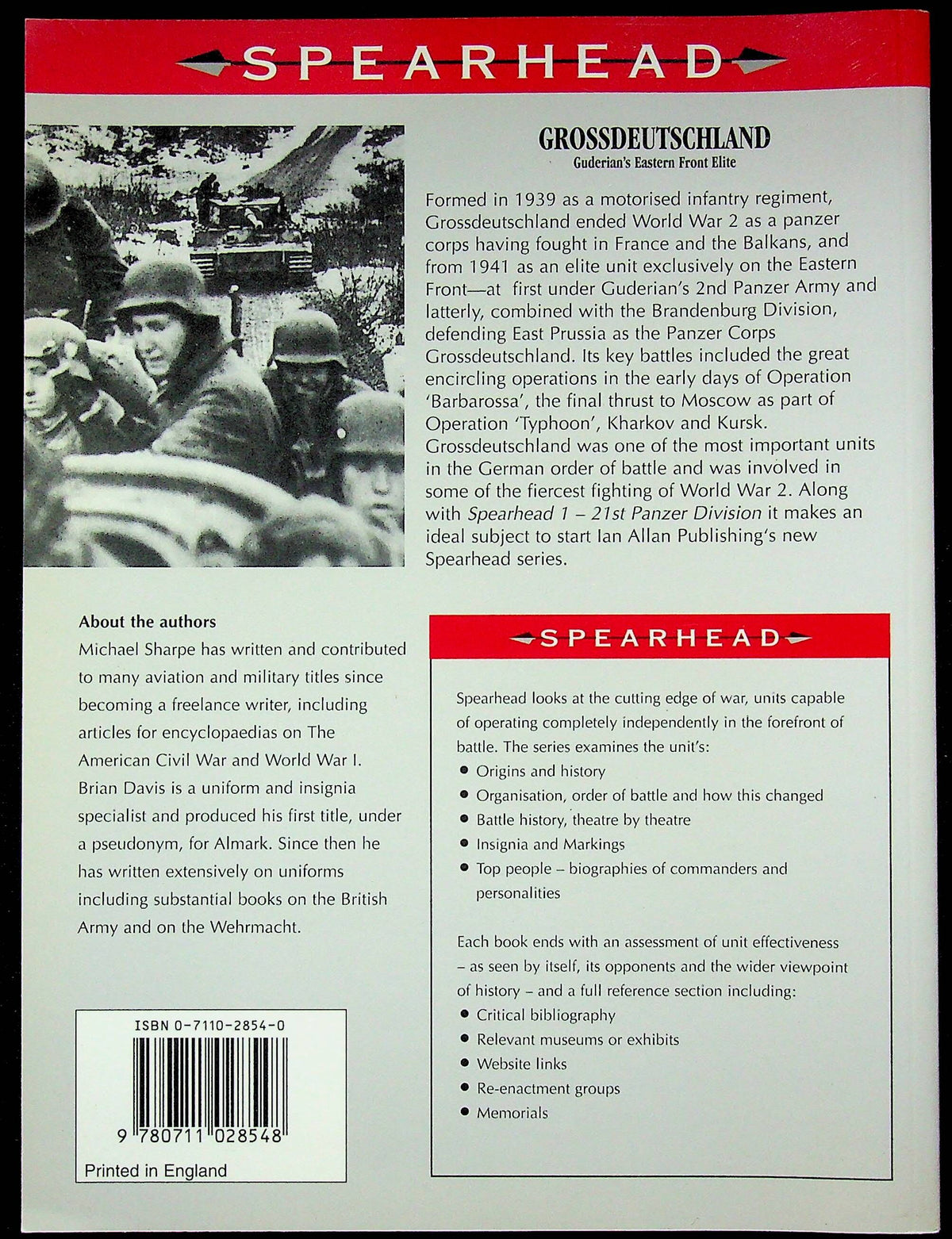Grossdeutschland, Guserian;s Eastern Front Elite by M.Sharpe & B.Davis: 2001 First Edition