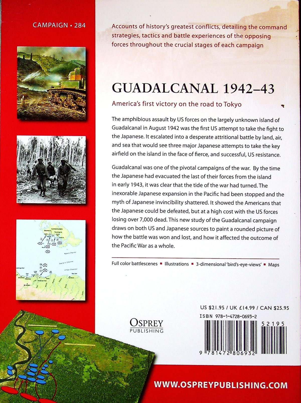 Guadacanal 1942-3, USA's 1st Victory against Japan by Mark Stille: Osprey Campaign Series