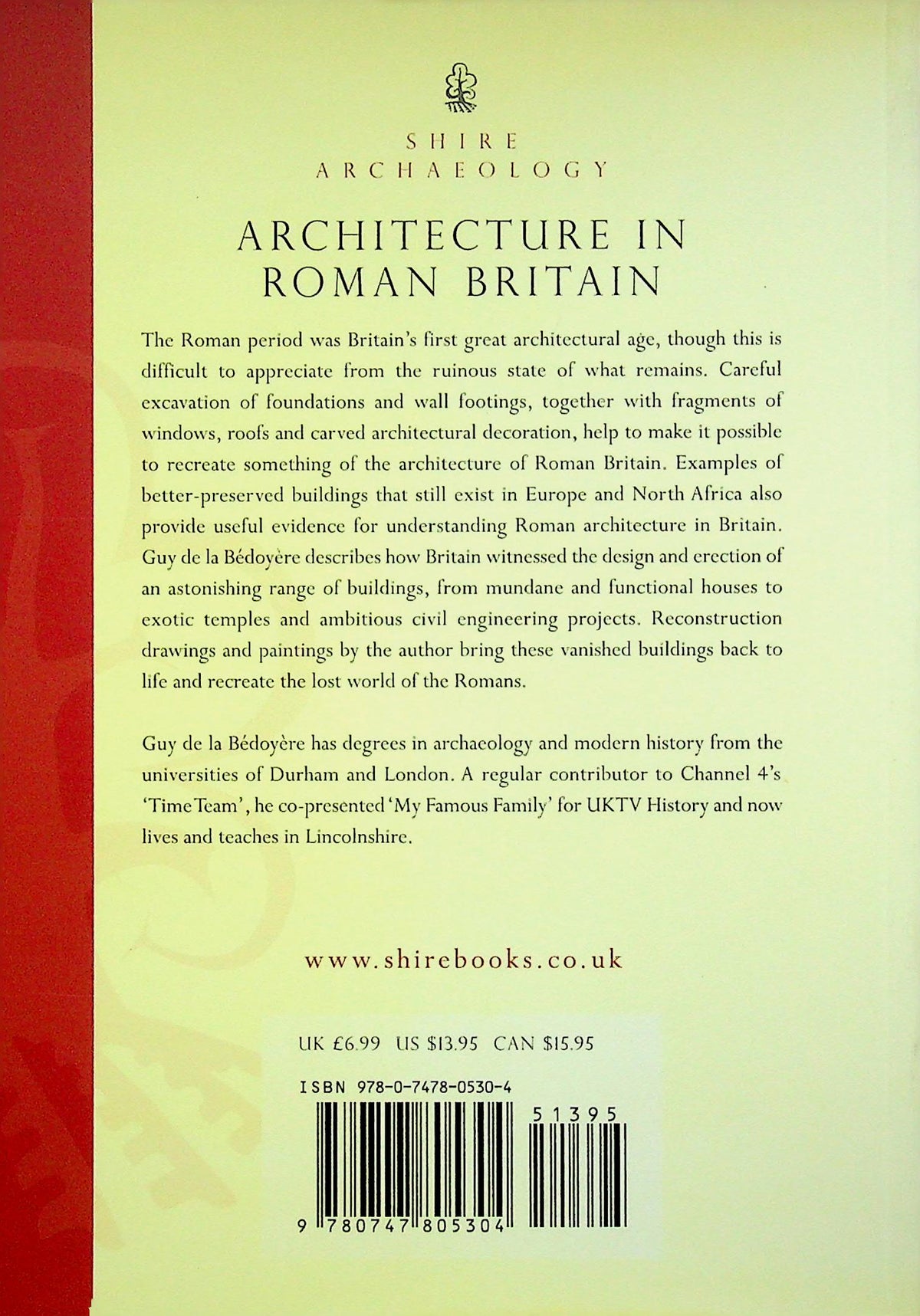 Architecture in Roman Britain by Guy de la Bedoyere: NEW 2009 Softcover Paperback