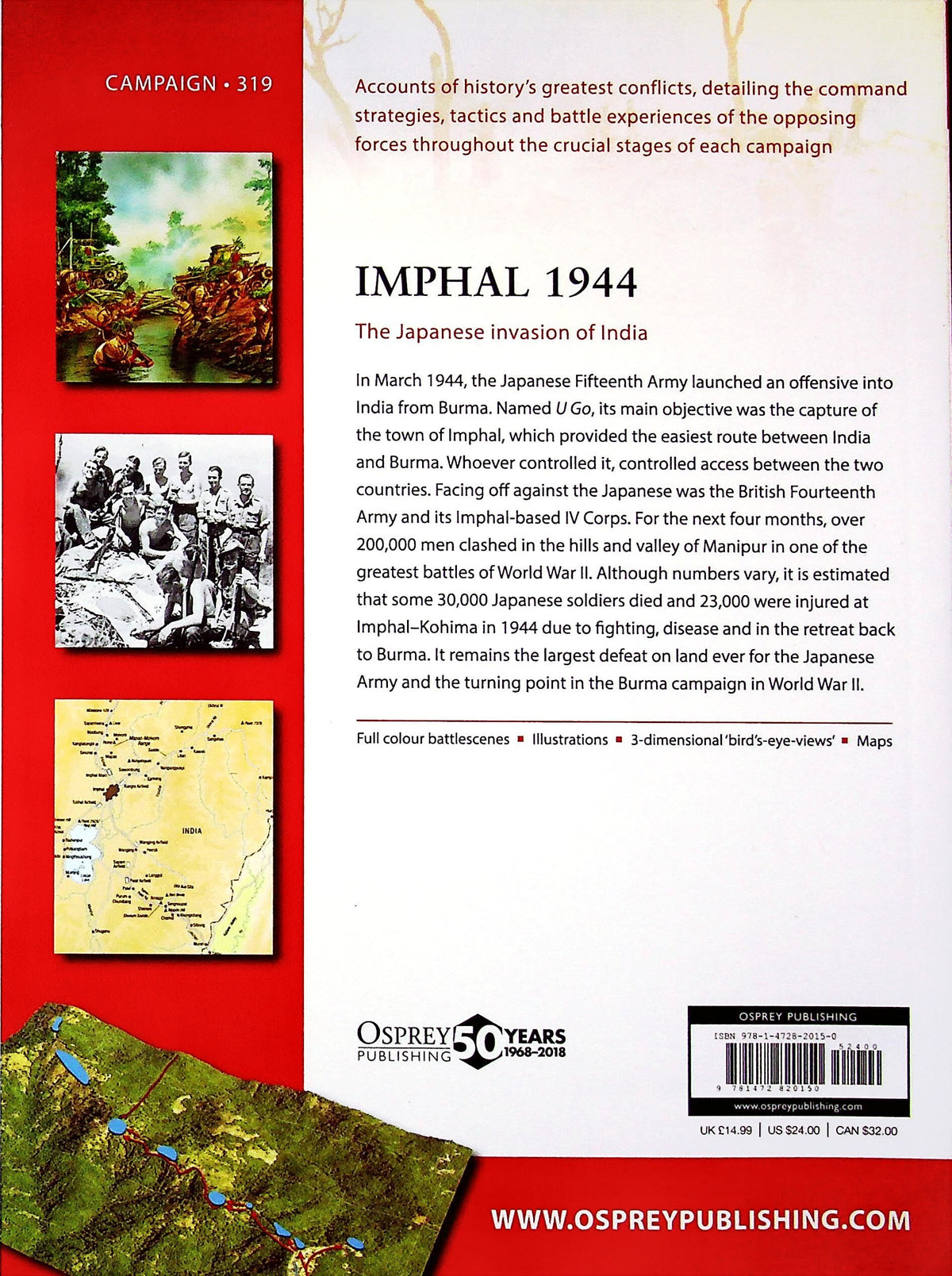 Imphal 1944, Japanese invasion of India by H.Singh Katoch: Osprey Campaign Series