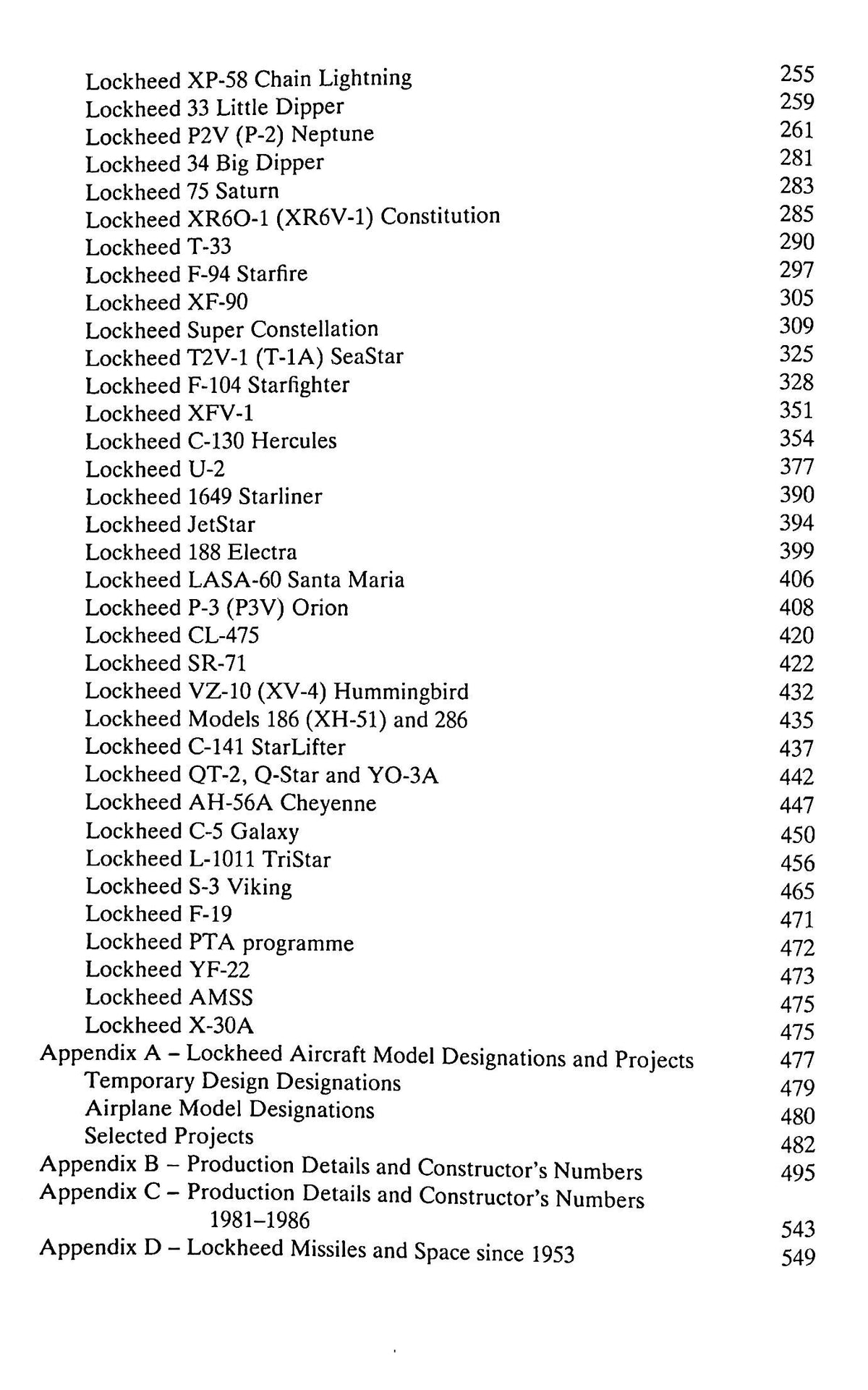 Lockheed Aircraft Since 1913