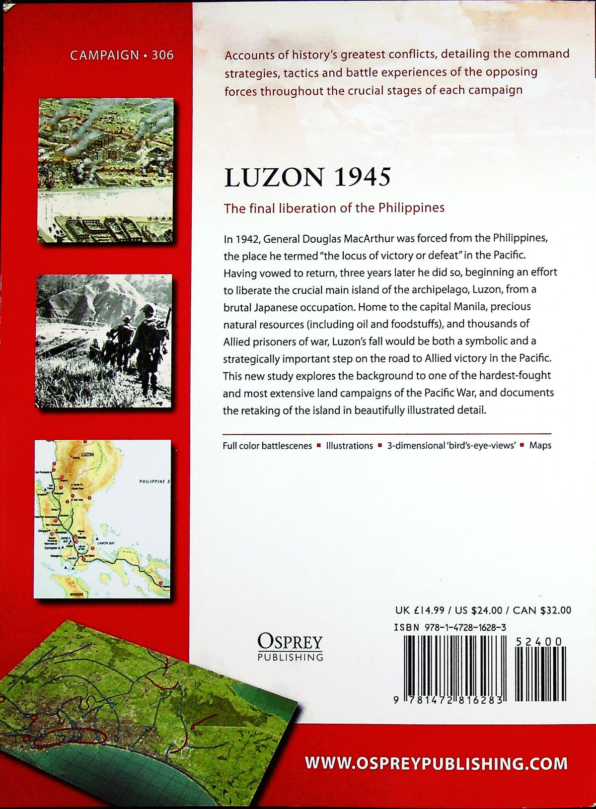 Luzon 1945, liberation of the Philippines by CKS Chun: Osprey Campaign