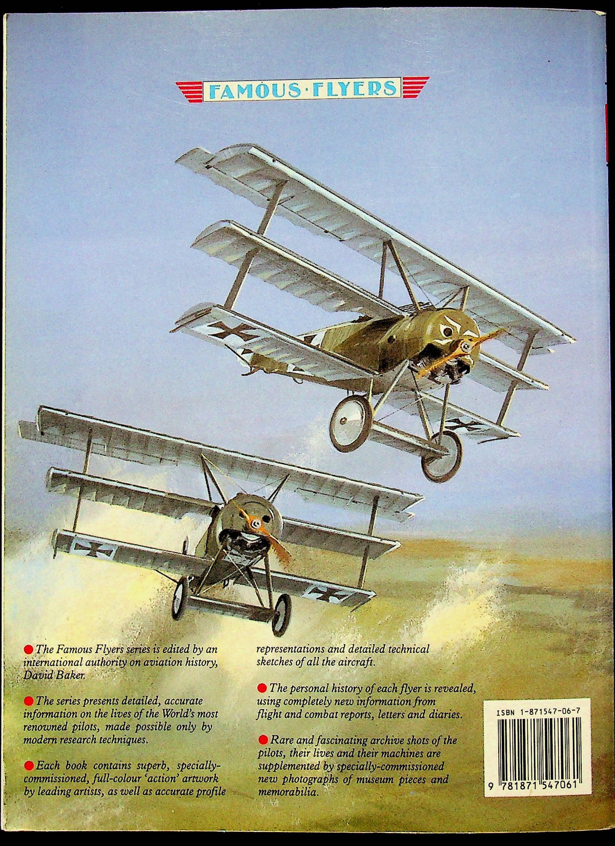 Manfred Von Richthofen - The Man by David Baker: 1990 1st Ed Softcover Trade Paperback