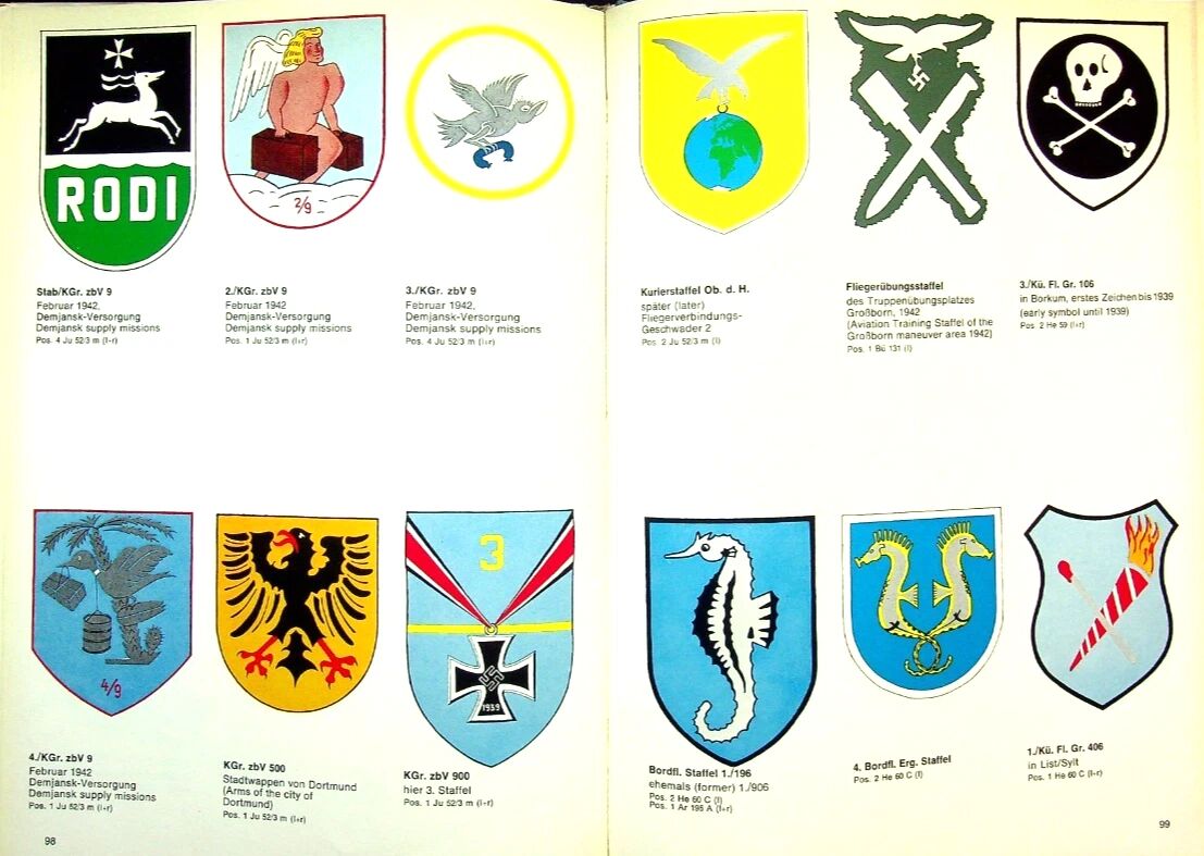 Markings & Camouflage Systems of Luftwaffe Aircraft in WW2 V.3 by Ries: 1967 First Ed HB