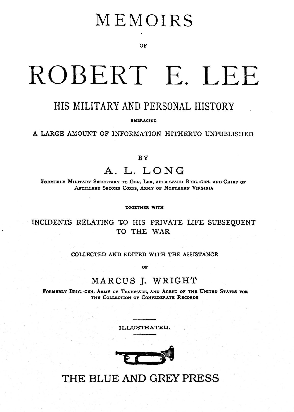 Memoirs of Robert E.Lee by Gen.A.L.Long: 1983 1st Edition 2nd Print