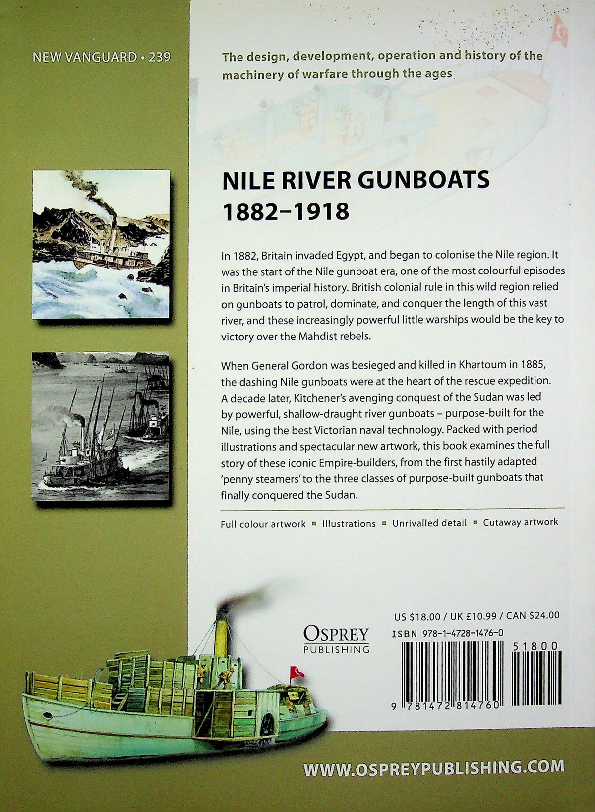 Nile River Gunboats 1882–1918 by A.Konstam: NEW Osprey New Vanguard