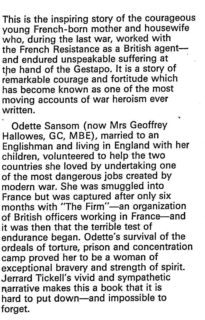 Odette by Jerrard Tickell 1973 hardback