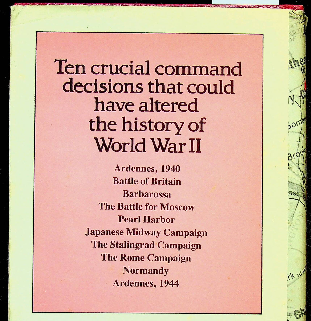 Options of Command by Trevor N Dupuy: 1984 First Edition Hardback + DJ