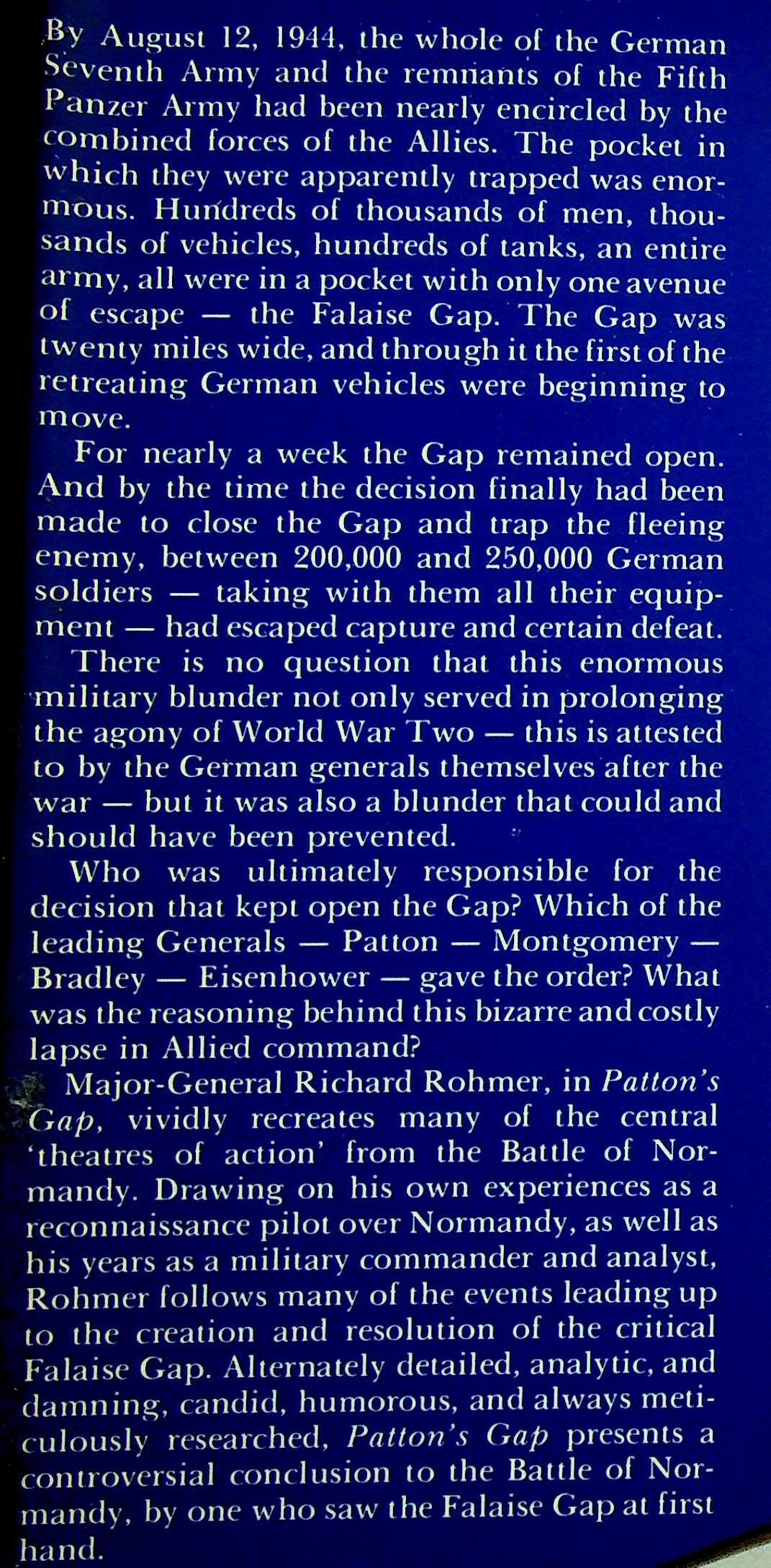 Patton's Gap by Maj-Gen. Richard Rohmer: