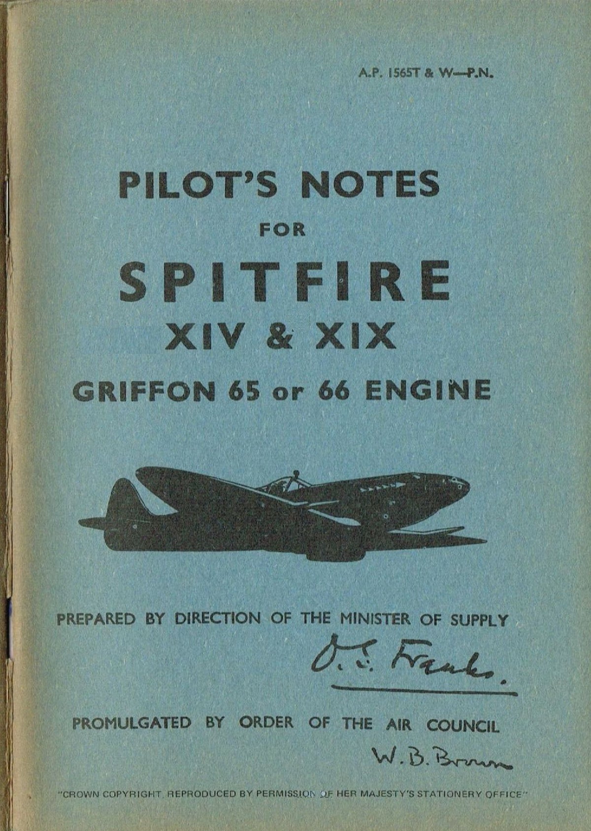 PILOTS NOTES: SPITFIRE XIV & XIX FAMOUS FIGHTER with ADDED VALUE INFORMATION PACK
