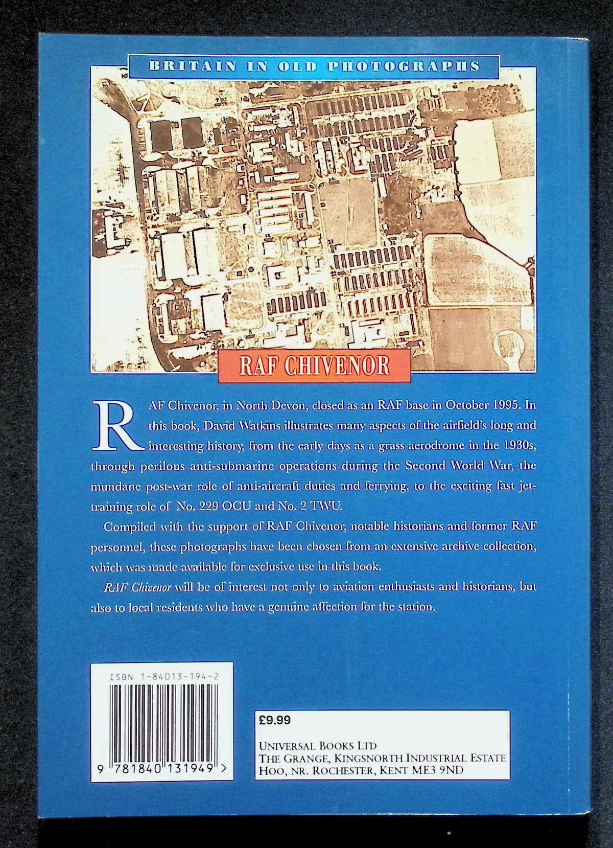RAF Chivenor by David Watkins: NEW 1998 Softcover Trade Paperback