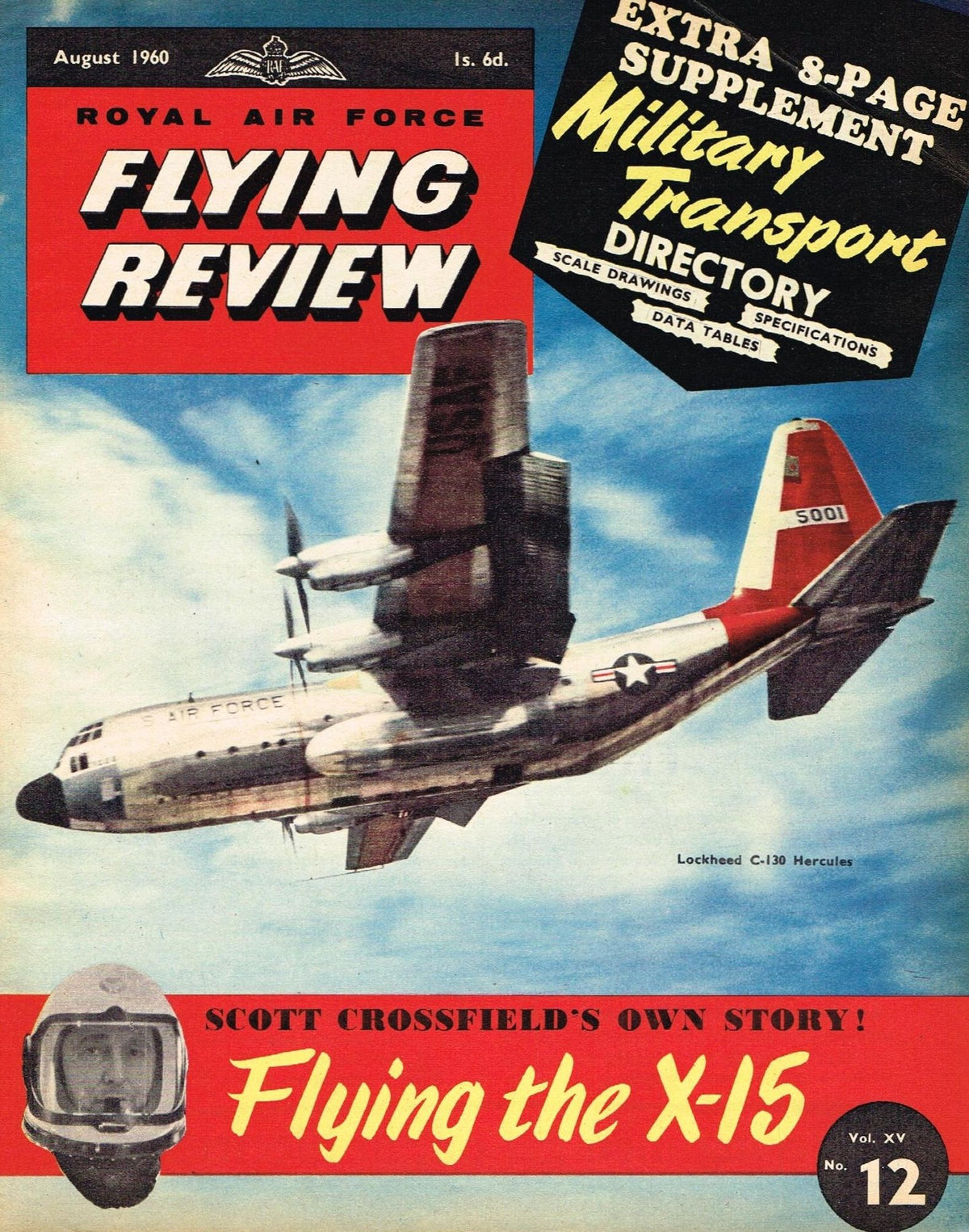 RAF FLYING REVIEW AUGUST 1960 DOWNLOAD: ETENDARD C'AWAY/MILITARY TRANSPORT DIRECTORY