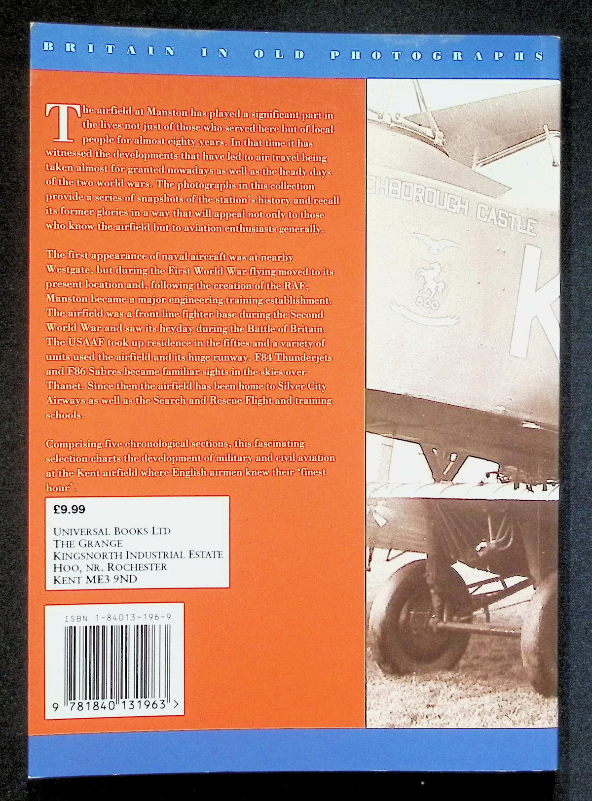 RAF Manston in Photographs by RAF Manston History Club: NEW 1998 Softcover Trade Paperback