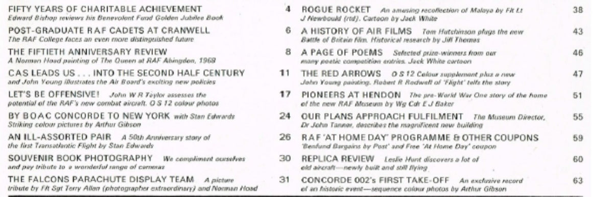 RAF YEARBOOK 1969 DOWNLOAD: CRANWELL'S POST-GRADS/ FALCONS/ RED ARROWS/ 50 YEAR REVIEW/ CO