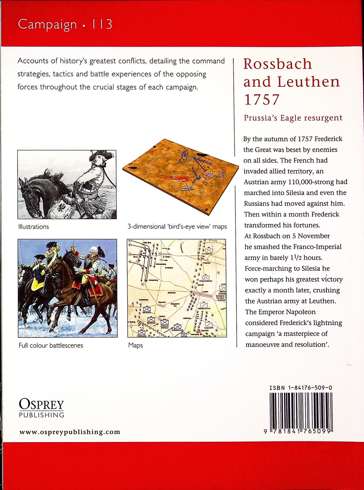 Rossbach and Leuthen 1757, Prussia's Eagle resurgent by S.Millar: Osprey Campaign Serie