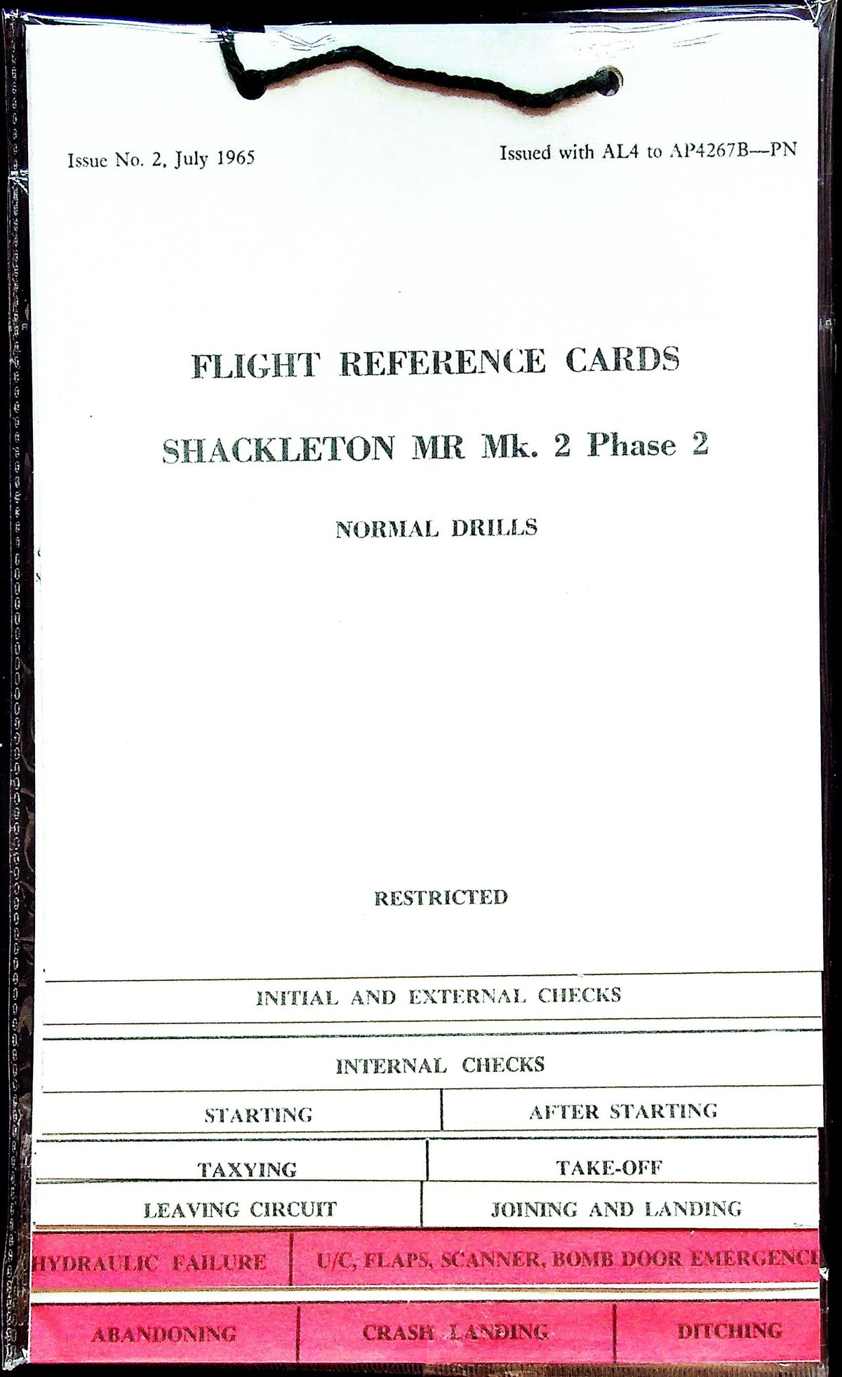 Shackleton MR.2 Flight Reference Cards + FOC Info Pack/ DOWNLOAD