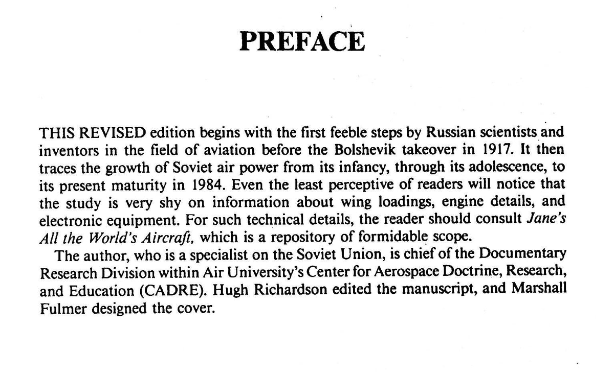 SOVIET AIR POWER : An account of its Start and Subsequent Development to the Present Day