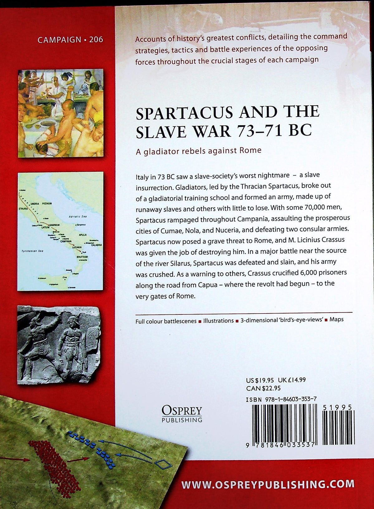 Spartacus and the Slave War 73-71 BC by Nic Fields: Osprey Campaign Series