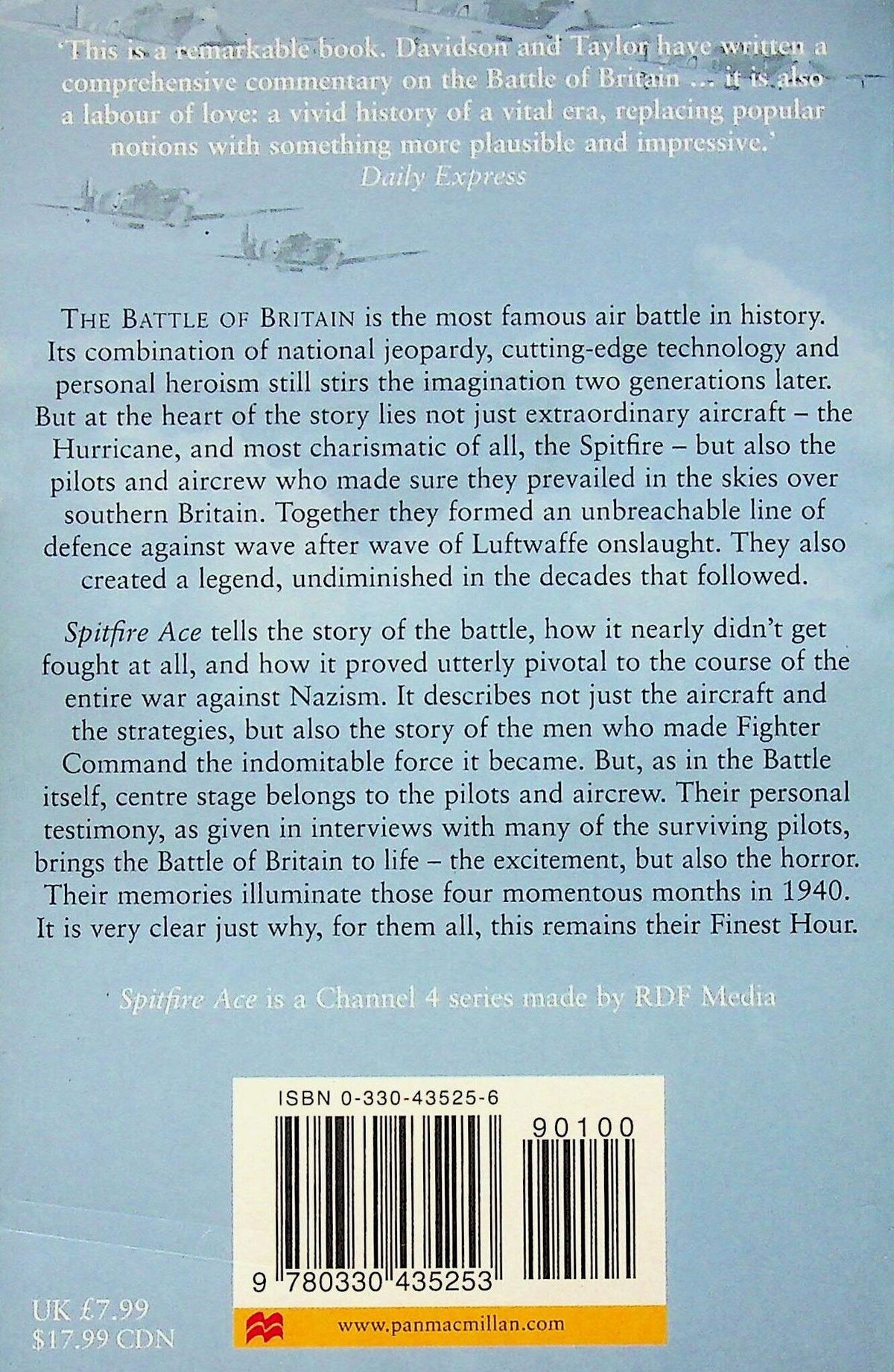 Spitfire Ace: Martin Davidson & James Taylor 2004 paperback