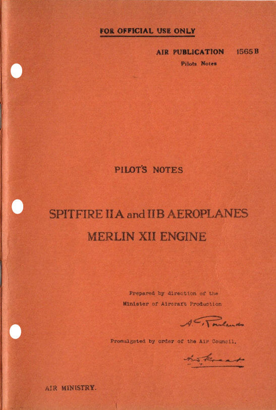 SPITFIRE IIA & IIB ADDED-VALUE PILOTS NOTES: DIGITAL DOWNLOAD/ 17-page INFO PACK incl. Ann